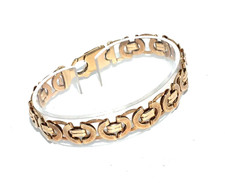 Ladies/womens 9ct yellow gold nicely crafted loose link bracelet