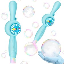 Fog Bubble Machine for Kids, Magic Smoke Wand with Music and Blue