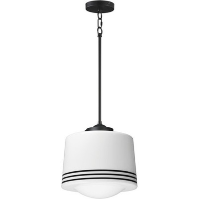 Maxim Lighting 21532WTBK Eureka Pendant Black