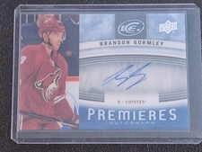 Brandon Gormley AU 2014-15 Upper Deck Ice Ice Premieres Autographs #IPA-BG