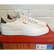 NUEVO CON ETIQUETAS Puma Ace Zapato de Corte Para Hombres 13 Blanco Verde Oscuro Dorado Tenis Retro Bajo