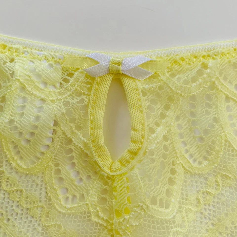 Nuevo Lote de 2 Tanga Chantelle Merci 1749 Encaje Panty Nuevo Con Etiquetas Amarillo Nuevo Sin Etiquetas Verde S Foto 4 de 4
