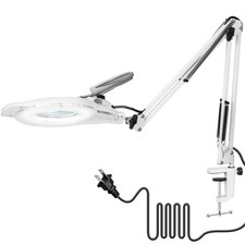 LED Magnifying Lamp with Clamp, 2,200 Lumens Dimmable 28in 12X
