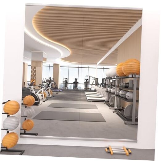Home Gym Mirror,63''x24''(Each)-2PCS Large Frameless Full 63"L x 24"W 2 Pieces