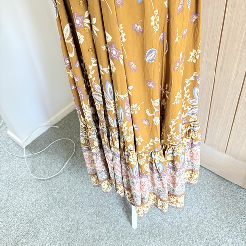 Jaase @ Anthropologie soft floral print maxi dress boho feminine M Holiday Sun - Picture 9 of 18