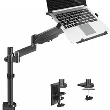 Universal Adjustable 10 to 15.6 inch Laptop Mount for Desk, Single Tension Ar...