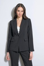 T Tahari One-Button Blazer Women's Black 8 New