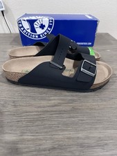 Birkenstock Mens Arizona BS Vegan Black Size 43 Men s 10 / WMN 11.5 NWB