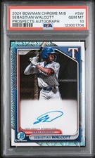 2024 BOWMAN MB CHROME BOWMAN PRSPCT MEGA AUTOS #SW SEBASTIAN WALCOTT PSA 10