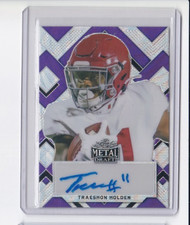 TRAESHON HOLDEN 2022 LEAF METAL DRAFT AUTOGRAPHED ROOKIE CARD-#'D/20-SHIPS FREE