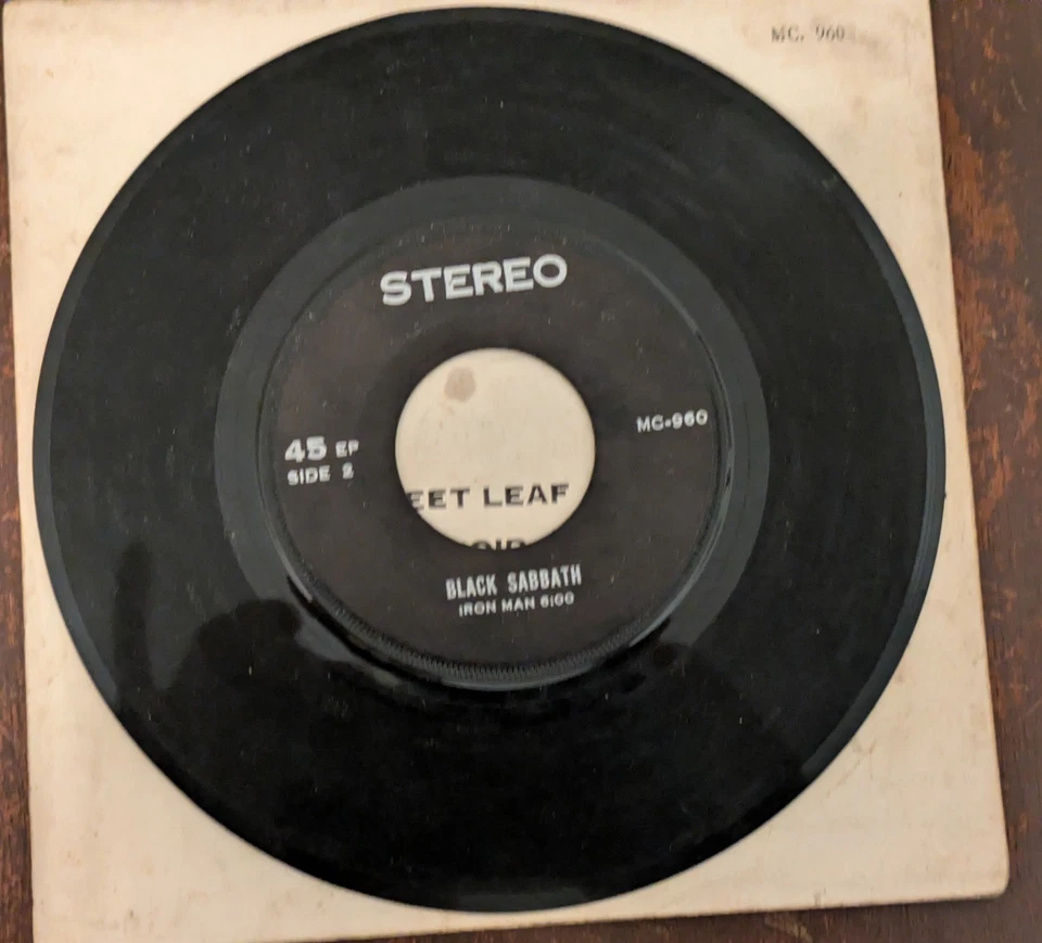 Black Sabbath Ultra Rare Thai Iron Man/Paranoid/Sweet Leaf EP VG+ - Image 4 of 4