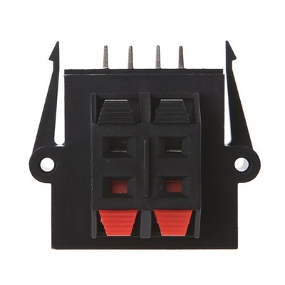 4 Way 2 Row Push Release Connector Strip Block Plate Stereo Speaker Terminal