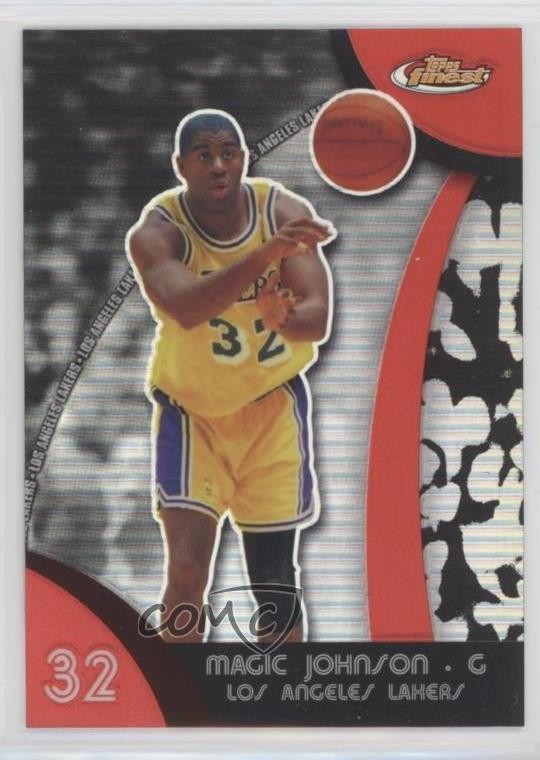 2007-08 Topps Finest Refractor Magic Johnson #43 HOF 07va