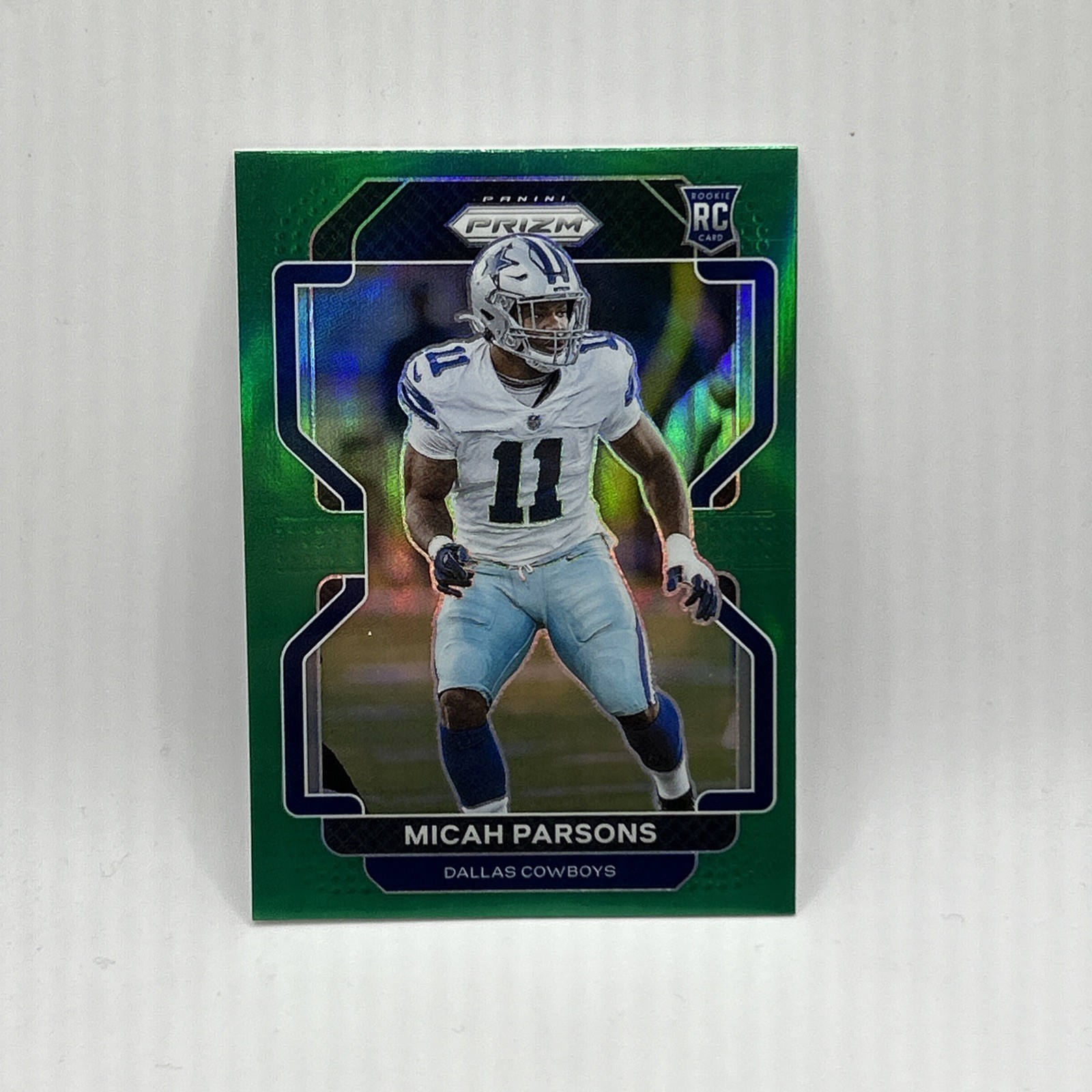 Micah Parsons Rookie Green Prizm Insert 2021 Panini Prizm Football Card #382