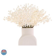 Artificial White Berry, 8 Pack Holly Christmas Berries Stems for Christmas Tr...