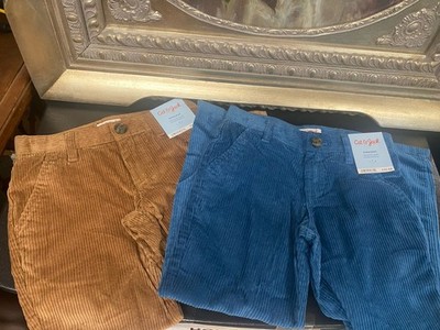2 Pairs Of Cat & Jack Blue & Brown Corduroy Straight Legs Adjustable Waist (5)