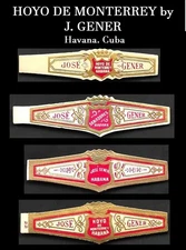 Old Set Cuban Cigar Bands "HOYO DE MONTERREY" by Gener 1900s Havana COLLECTIBLES