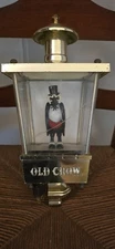 Old Crow Whiskey Lamp Post Light Vintage RARE Breweriana Bar  Works Excellent!!