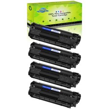 4 Pack Q2612A 12A Toner Cartridge for HP LaserJet 1022 3015 3020 1022nw 1010 INK