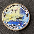 Colorized Kennedy Half Dollar World War II Pearl Harbor Attacked Free Shipping