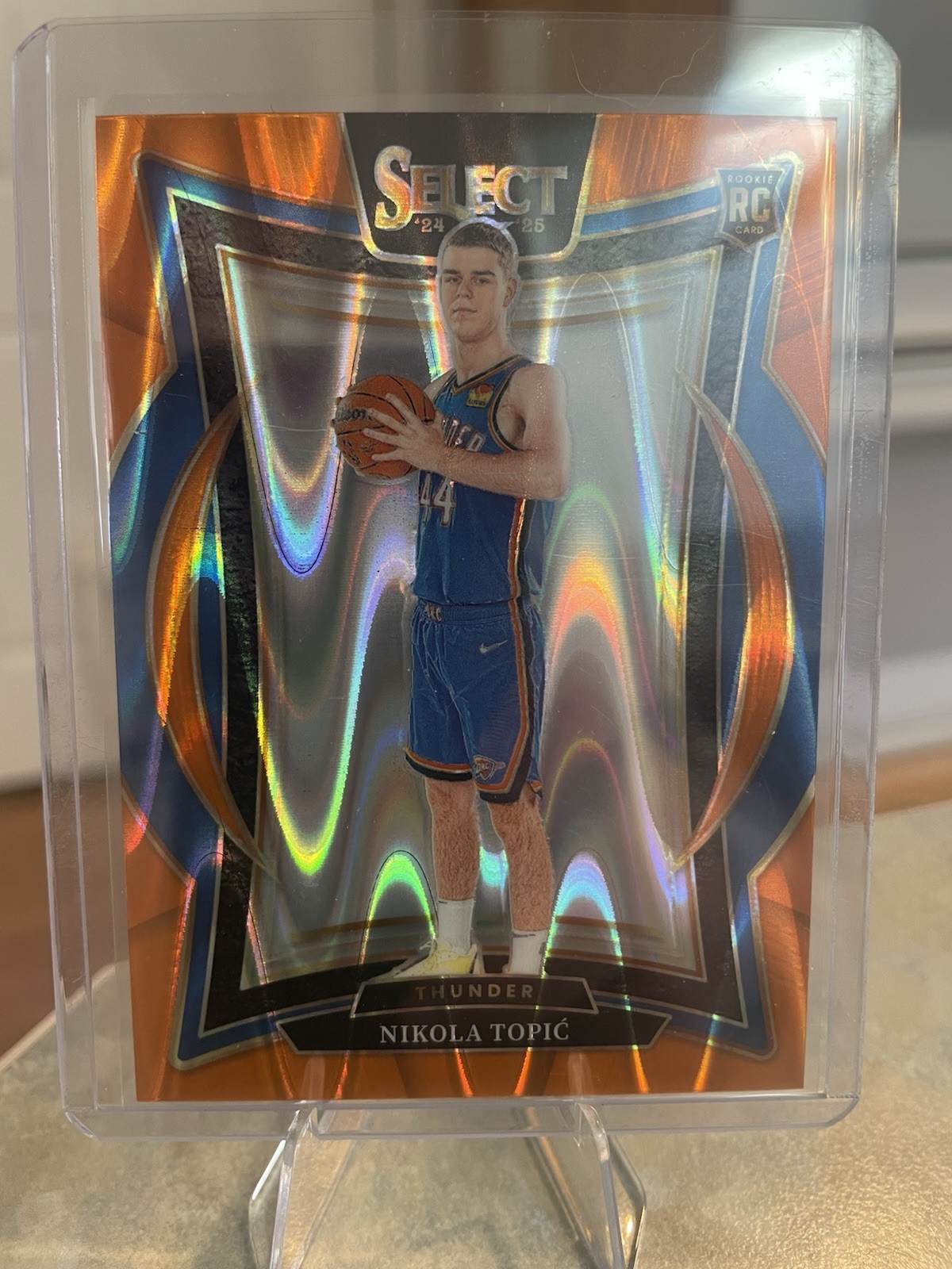 2024-25 Panini Select - Concourse Nikola Topic #89 Orange Flash Prizm (RC)