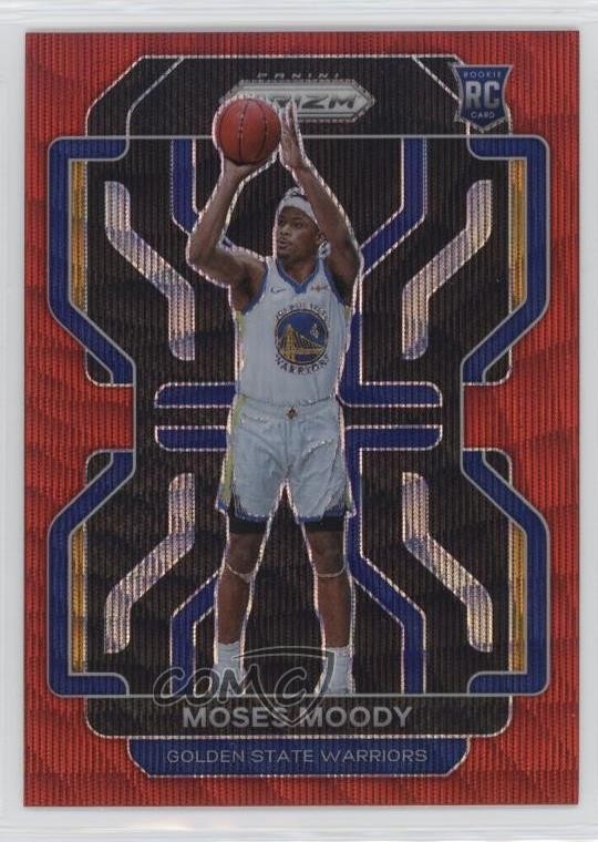 2021-22 Panini Prizm Ruby Wave Prizm Moses Moody #308 1g1q