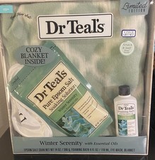 Dr Teal's Winter Serenity Limited Edition 4-pc Bath Gift Set With Cozy Blanket