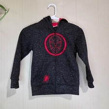 Marvel Boy's Spider-man Zipper Hoodie and Pant Set/Tracksuit Size 7  Black/Red