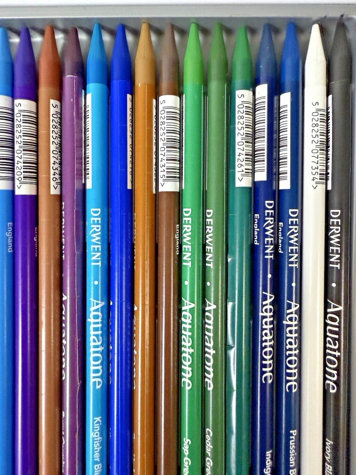 Derwent 24 palos de acuarela sólida Aquatone; caja abierta--nunca usados; VER FOTOS Foto 3 de 4