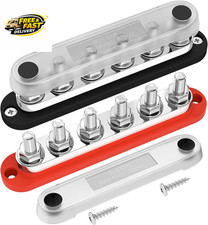 300A Bus Bar 12V Marine 12V Power Distribution Block with Cover 6 X 3/8" M10 