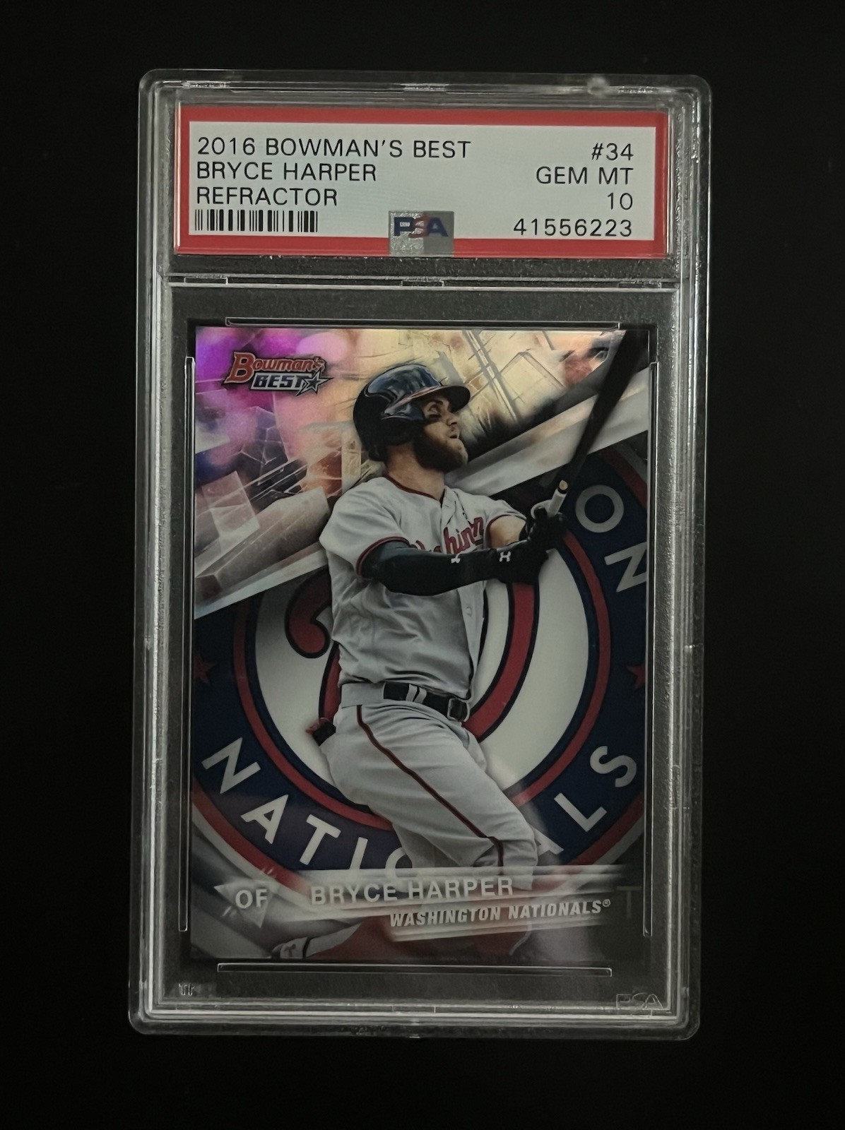 2016 Bowman's Best Refractor Bryce Harper #34 PSA 10 Gem Mint