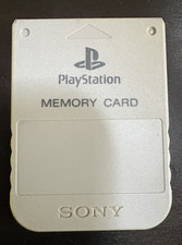 Sony Playstation 1 PS1 Official OEM 15 Block Memory Card SCPH-1020 Gray
