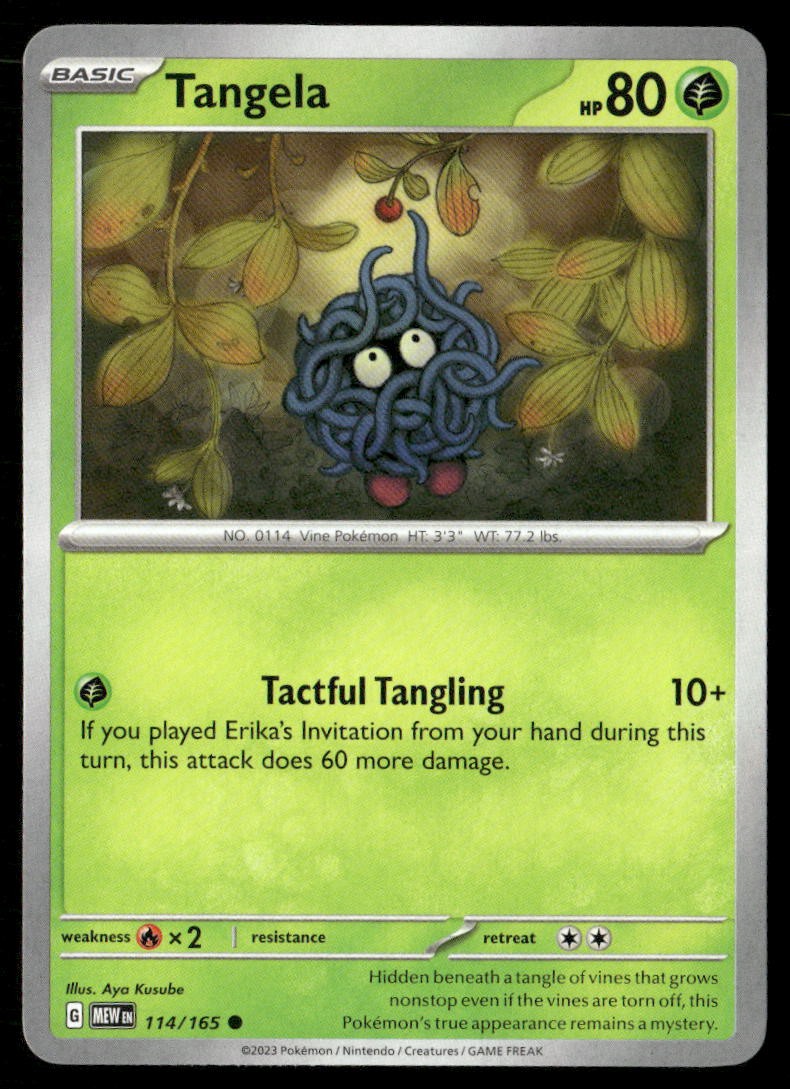 Tangela 151 114/165 Common Pokemon Near Mint