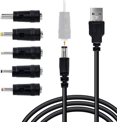 Mcbazel USB auf DC Stromkabel, 5-in-1 DC Netzteil Adapter Kabel, 5V Universal...
