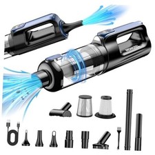 Car Vacuum Portable Cordless, 18000Pa 2 in 1 Vacuum Cleaner Air Duster, Blue