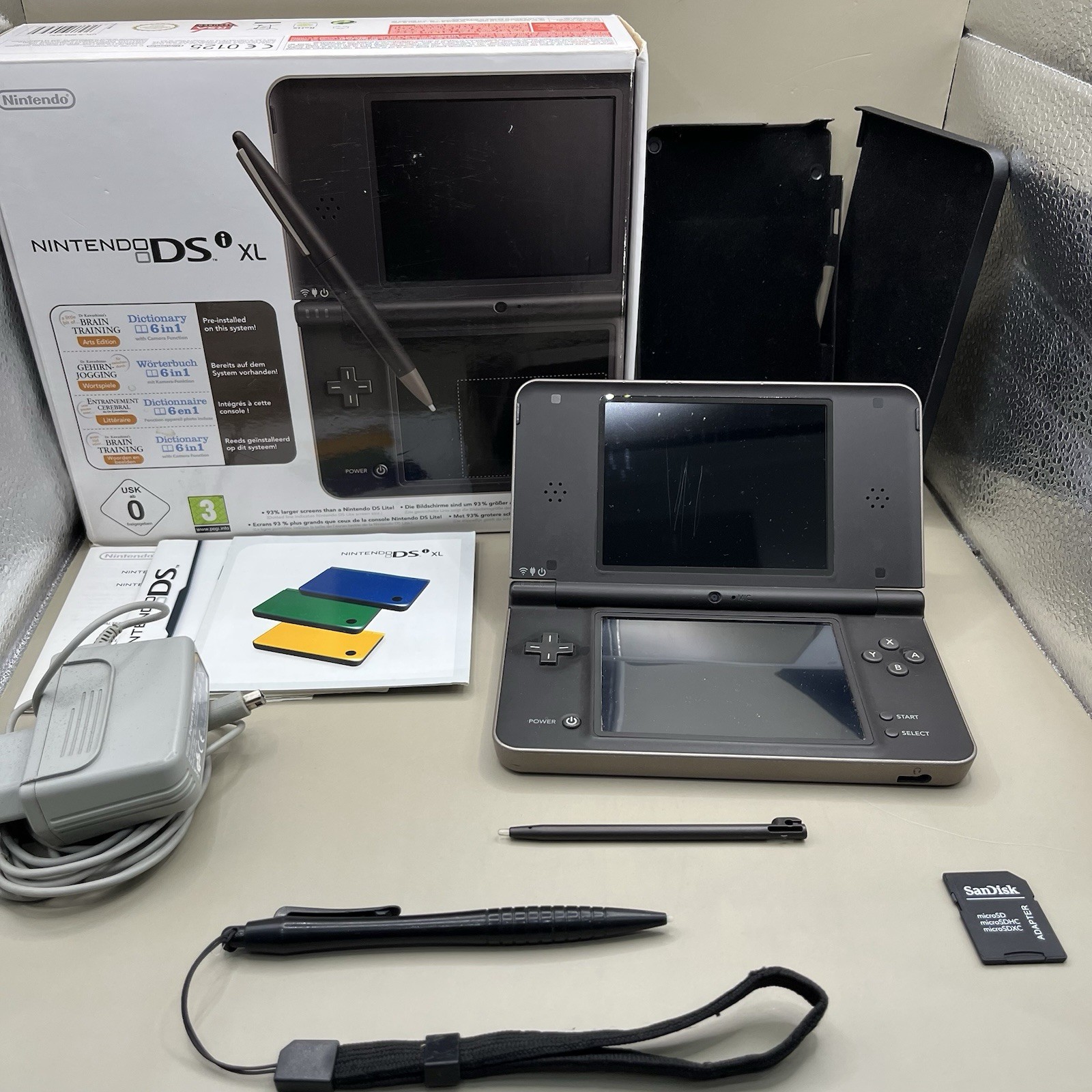 Nintendo Dsi XL Ds I Console Completa Originale Caricatore Pennino Scatola Box