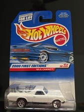 HOT WHEELS '68 El Camino White First Editions Mainline Chevy 24371 2000 NEW