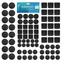 60 StüCk Filzgleiter FüR StüHle MöBelgleiter Filz Selbstklebend Schwarz 3Mm Dick