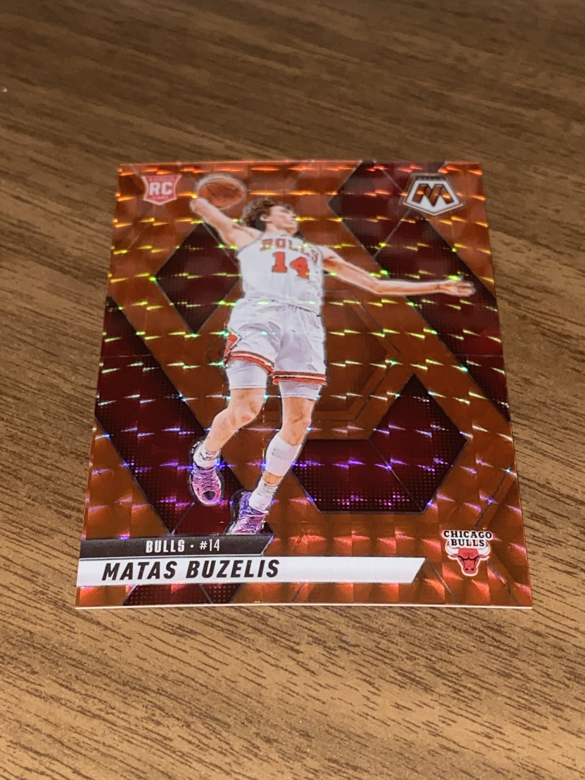 2024-25 Panini Mosaic Rookies Matas Buzelis #223 Orange Mosaic Prizm /249 (RC)