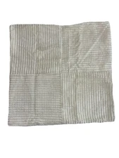 Set of 2 Decorative Throw Pillow Covers Cream 18 x 18 Inch Soft Corduroy Boho