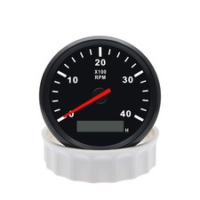 85mm Boat Marine Tachometer Diesel Engine Tacho Gauge 0-4000RPM with Hourmeter