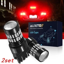 AUXITO 3157 3057 4157 LED Stop Red Brake Bulb Light Flash Strobe Blinking 2SET