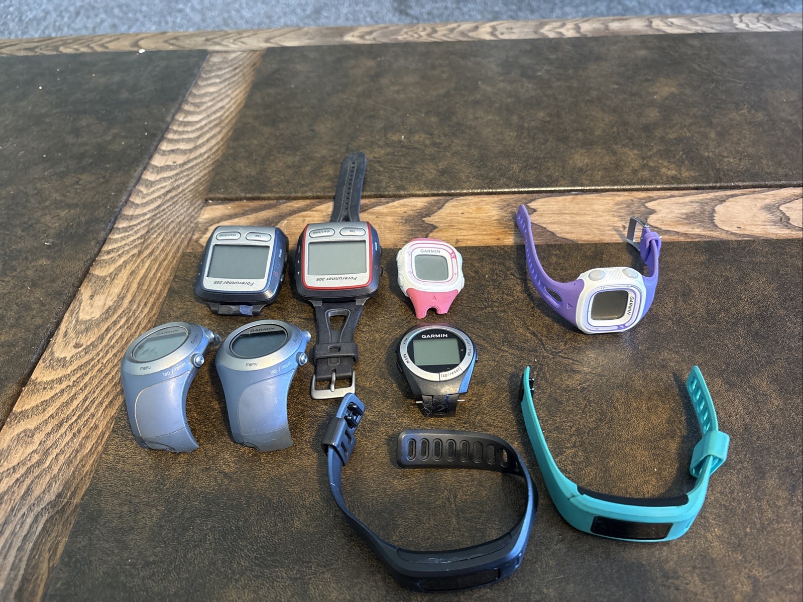 Lot of 9 Garmin Forerunner 305 & 405 GPS Running Watches with Activity Tracking