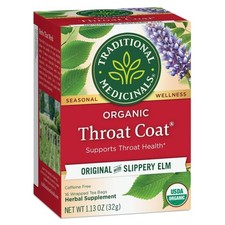 Pack of 1 x Traditional Medicinals Organic Throat Coat Herbal Tea - Caffeine ...