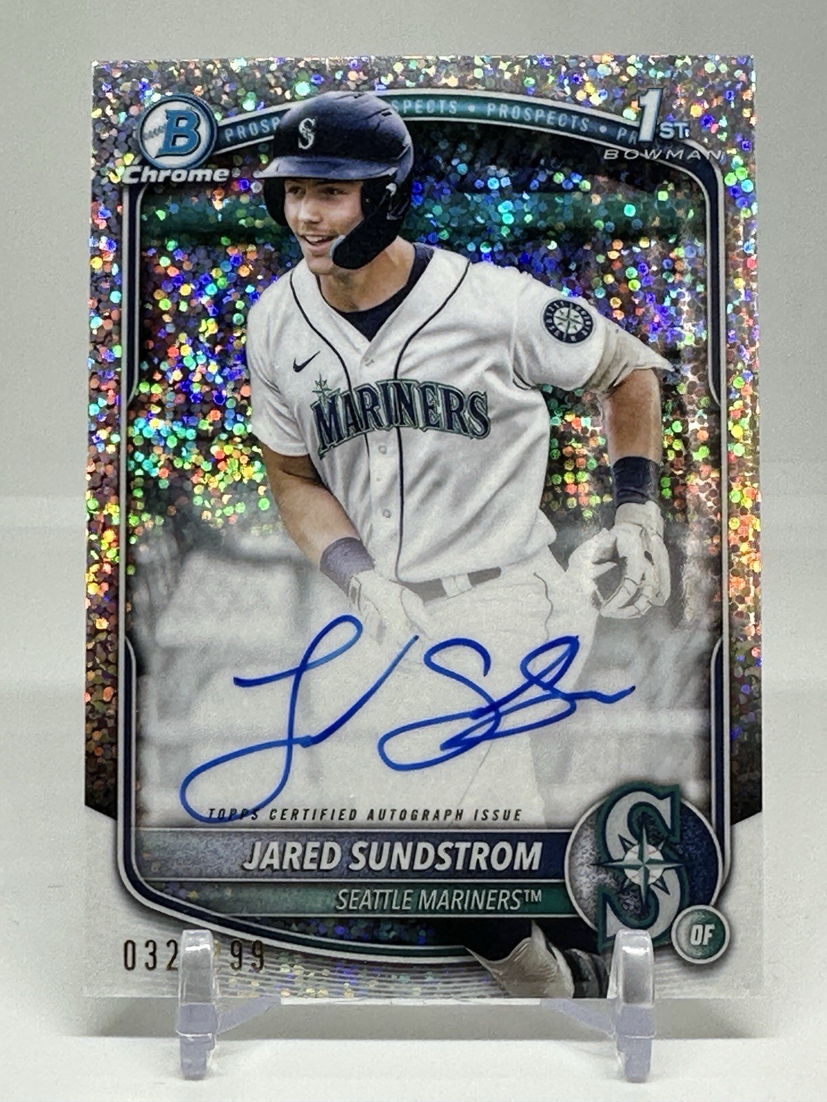2025 1st Bowman Chrome ~ Jared Sundstrom ~ Speckle Refractor /299 ~ Auto