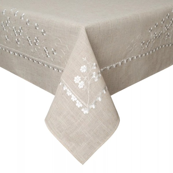 Tischtuch TischläUfer Tischunterlage 140 X 180 Cm Beige Deko Tischdekoration-image