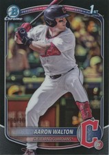 Aaron Walton 2025 Bowman Chrome 1st BLACK Refractor RC Rookie Guardians 5/10
