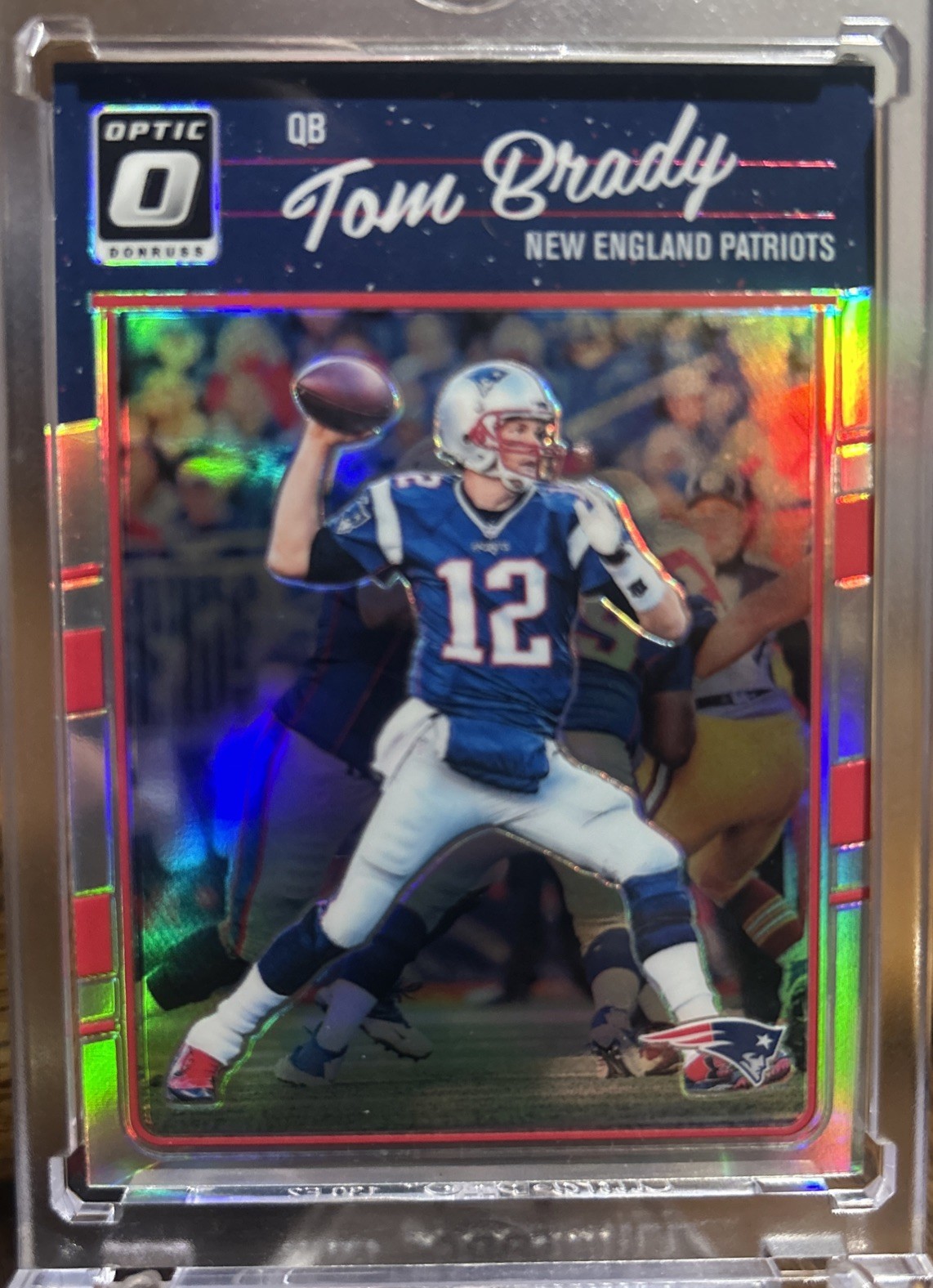 2016 Tom Brady Optic First Year Holo Refractor #62 GOAT Patriots