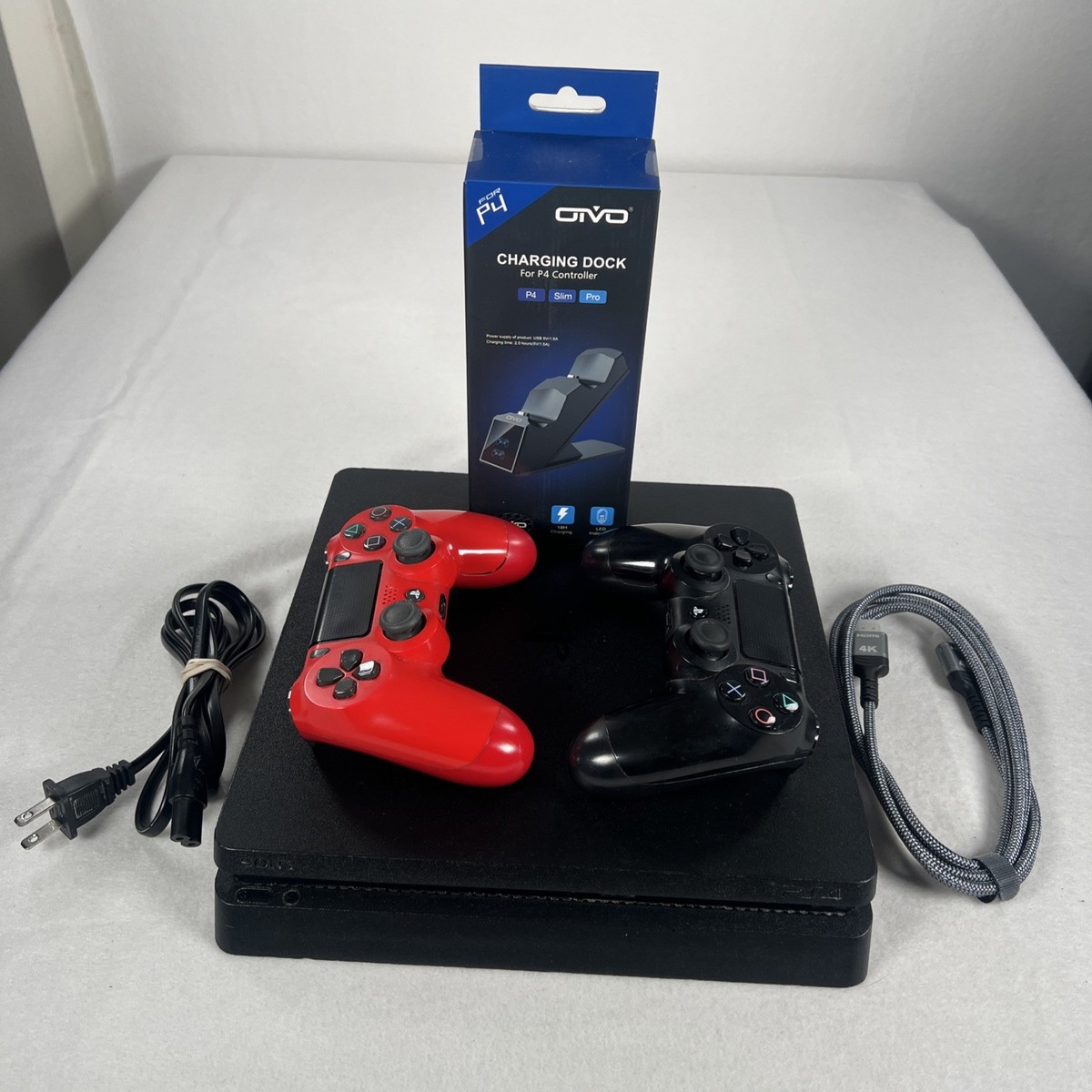 その他 ps4 500GB Sony PlayStation 4 500GB (Black) + 2 Remotes Dual Charger