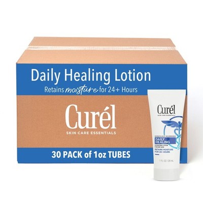Curel Daily Healing Body Lotion for Dry Skin, 1 Fl Oz (Pack of 30), White 